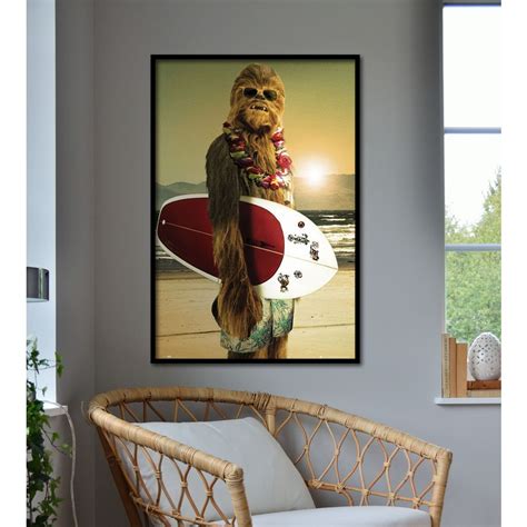 Star Wars Poster Chewbacca Surfing Posters Buy Now In The Shop Close