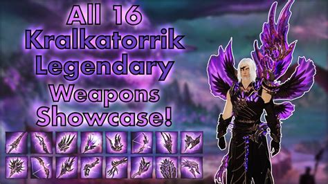 Guild Wars 2 All 16 Legendary Kralkatorrik Weapon Skins Showcase