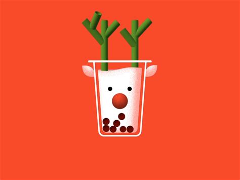 Bubble Milk Tea For Christmas By Jormation On Dribbble