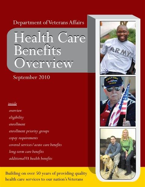 Va Health Care Benefits Overview Brochure Us Department Of