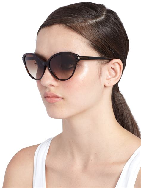 Tom Ford Priscila 60mm Cats Eye Sunglasses In Brown Lyst