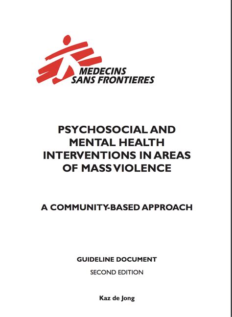 Psychosocial And Mental Health Interventions In Areas Of Mass Violence