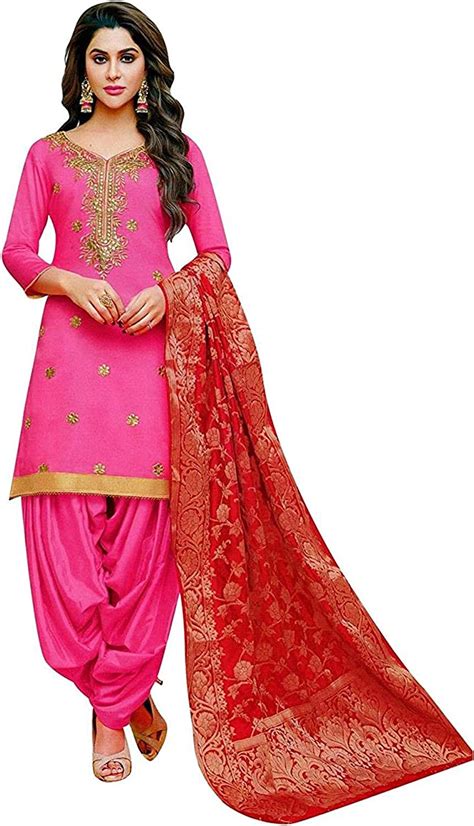 Jivraj Fashion Punjabi Patiyala Modal Silk With Gota Work Maria B