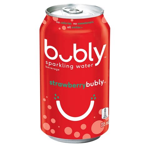 Bubly Strawberry Sparkling Water 355 Ml 12 Pack 044each Sysco