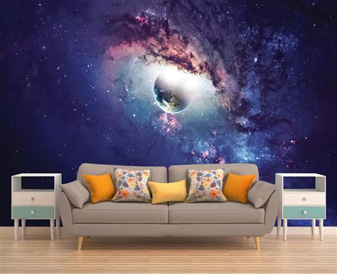 Galaxy Mural Space Wallpaper Outer Space Wall Mural Stars