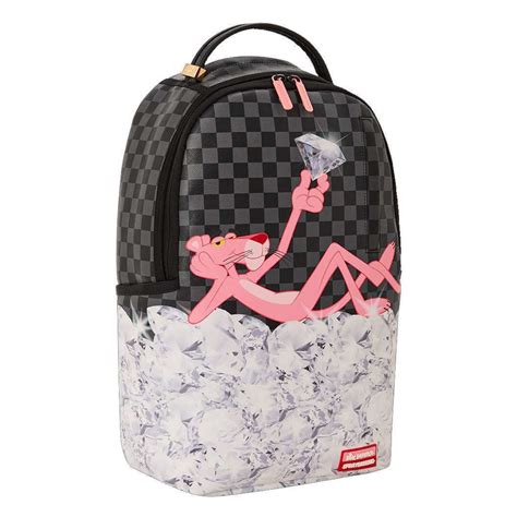 Sprayground Pink Panther Stacked Diamonds Backpack Runnwalk