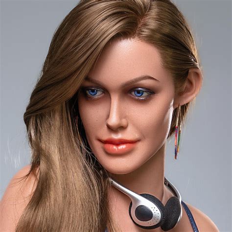 Full Silicone Sex Dol L Head Implanted Hair Thick Lip Adult Sex Toy For