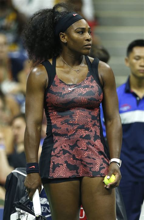 Serena Williams Wearing A Printed Dress At The Us Open In 2015 Serena Williamss Best Tennis