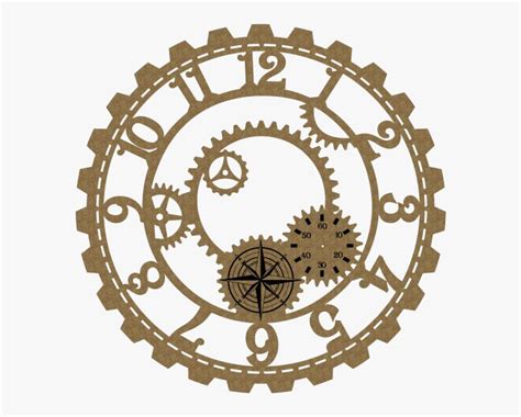 Printable Steampunk Clock Face Free Transparent Clipart Clipartkey
