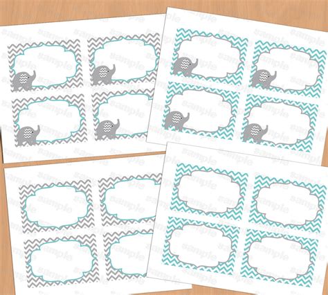 Print as many as you need and make sure your guests have a blast at your baby shower. Printable Elephant Baby Shower Decorations Food Labels Baby