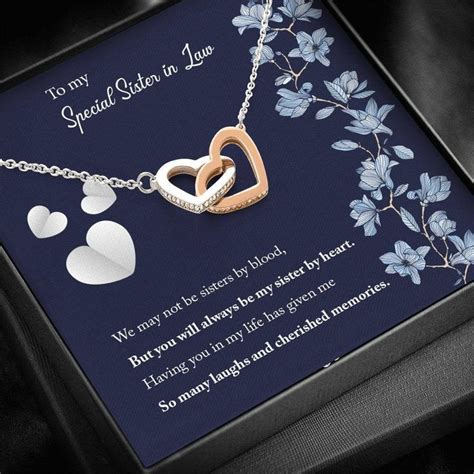 Birthday gift for sister in law online. Sweet Sister-In-Law Gift Bonus Sister Necklace Sentimental ...
