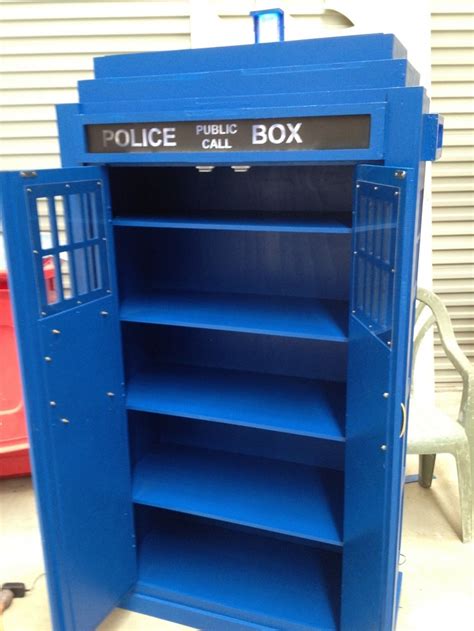 The Police Box Bookcase Finished Tardis Bookshelf The