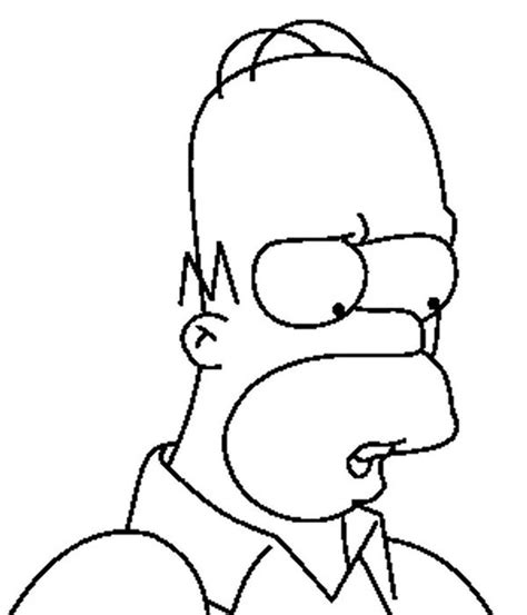 Homer Simpson Look So Sad In The Simpsons Coloring Page Homer Simpson