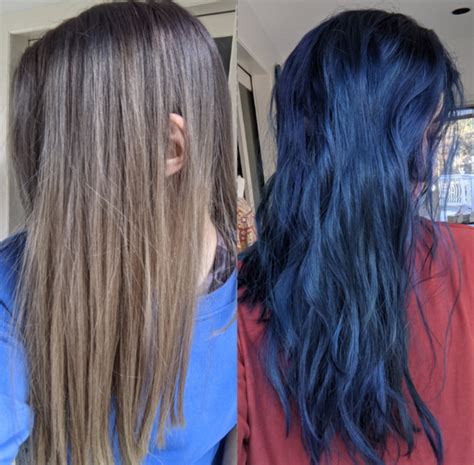 Dyed My Hair Blue With Adore Ocean Hair
