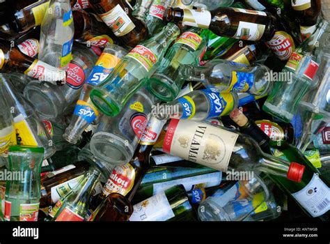 Glass Recycling Bottles Waste Background Pattern Stock Photo Alamy