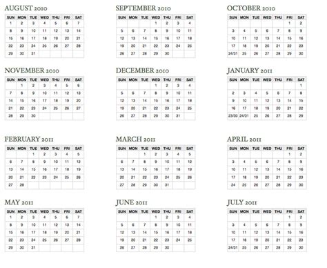 2010 2011 School Year Calendar • Iworkcommunity