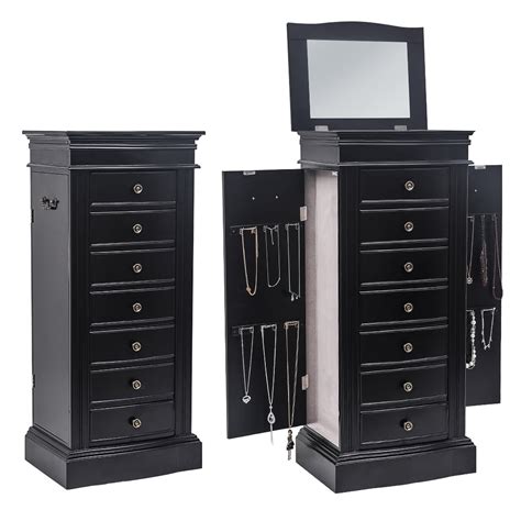 Lowestbest Jewelry Cabinet Armoire Storage Jewelry Armoire With Mirror