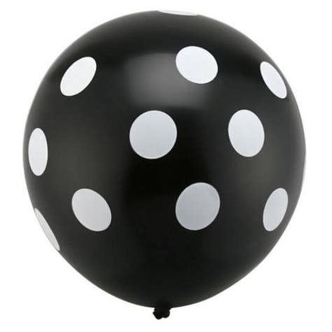 20pcs Polka Dot Latex Balloon Black Partymy Malaysia Online