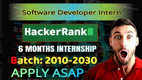 Hackerrank Hiring Software Development Engineer Intern Batch 2010