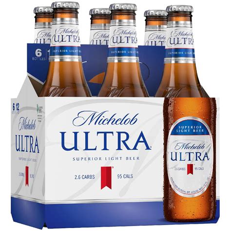 6 Pack Michelob Ultra Light Beer 355ml