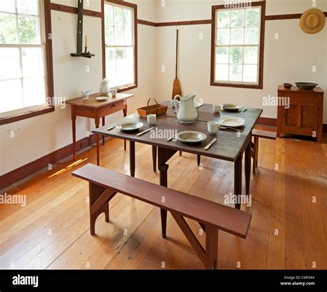 Dining Room Interior In A Shaker Home Stock Photo Royalty Free Image