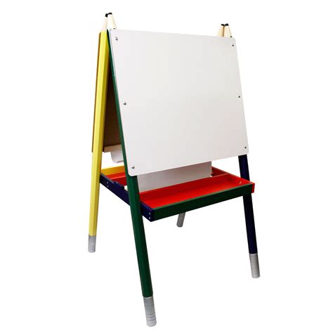 Childrens Paint And Drawing Kids Art Easel With Chalkboard