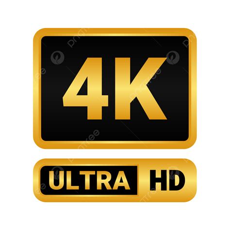 K Ultra Hd Vector Icon Ultra Hd Resolution Ultra Hd K PNG And