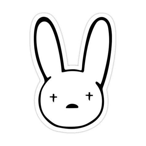 Bad Bunny Sticker Best Quality Bad Bunny Logo Decal X PRE Sticker For Sale By Carpert