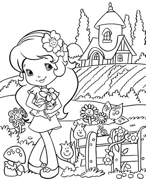 Fruit coloring pages flag coloring pages flower coloring pages free printable coloring pages coloring sheets coloring books florida state flag florida keys state crafts. Orange Blossom Coloring Page of Strawberry Shortcake ...