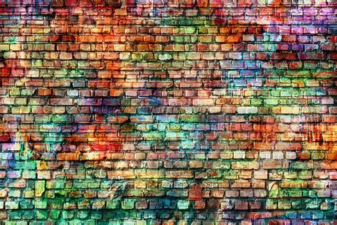 Colorful Brick Wall Graffiti Backdrop Newborn Baby Colleague Etsy Sweden