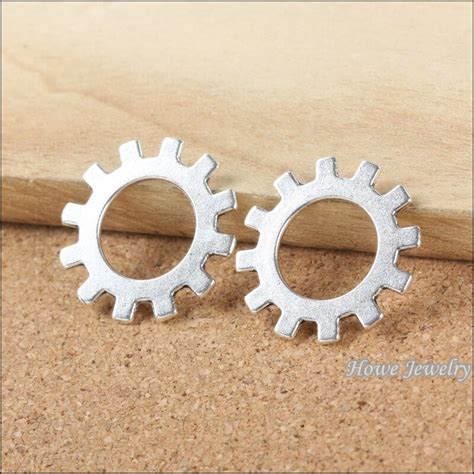 Wholesale 20 Pcs Ancient Silver Steampunk Gear Pendant Alloy Diy