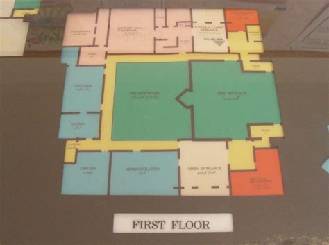 Dar Al Hijrah Islamic Center First Floor Plan As Displayed At Dar Al