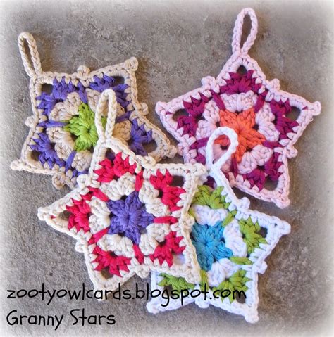 Zooty Owls Crafty Blog Granny Star Pattern