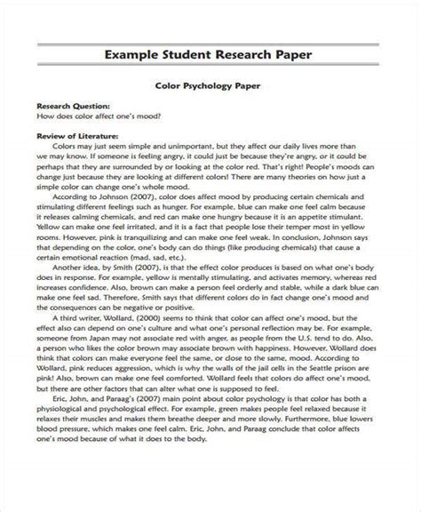Can you give me an example of implication for further research? 22 Research Paper Templates in PDF | Free & Premium Templates