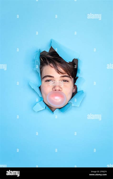 Boy Blowing Bubble Gum Hi Res Stock Photography And Images Alamy