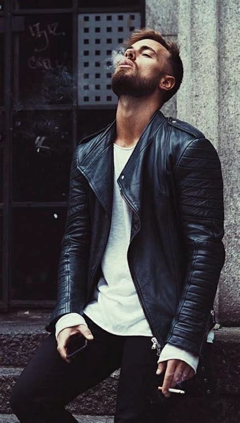 pin by leonardo alves on smoking leather jacket leather jacket outfit fall metrosexual men