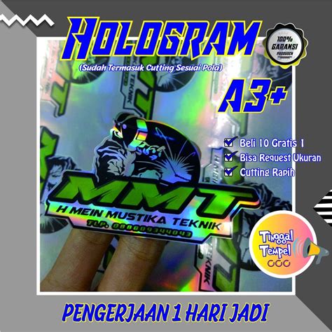 Jual Stiker Label Hologram A3 Stiker Label Produk Stiker Mengkilap Pelangi Stiker Segel