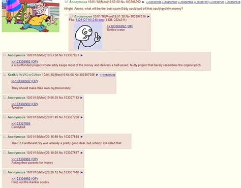 Anon Asks For Suggestions On How Eddy Could Get Money Chan Know Your Meme