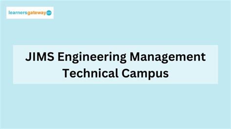 Jims Engineering Management Technical Campus Jemtec Greater Noida