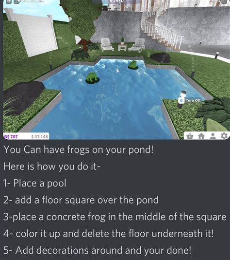How To Build A Pond In Bloxburg Newspaper Gallery