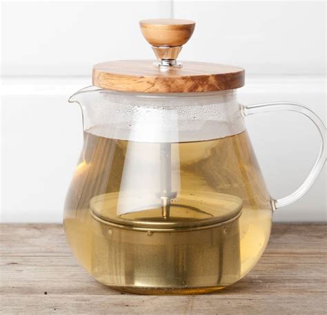 Loose Leaf Glass Teapot With Infuser By Bird And Blend Tea