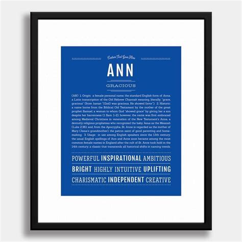 Ann Name Art Print Personalized Art Print Name Art Descriptive Words