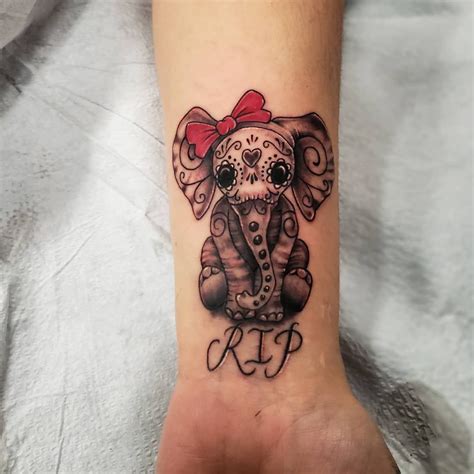 Check spelling or type a new query. Jonathan George on Instagram: "Little sugar skull elephant" | Skull rose tattoos, Sugar skull ...