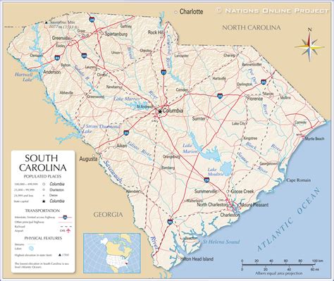 Maps Map South Carolina