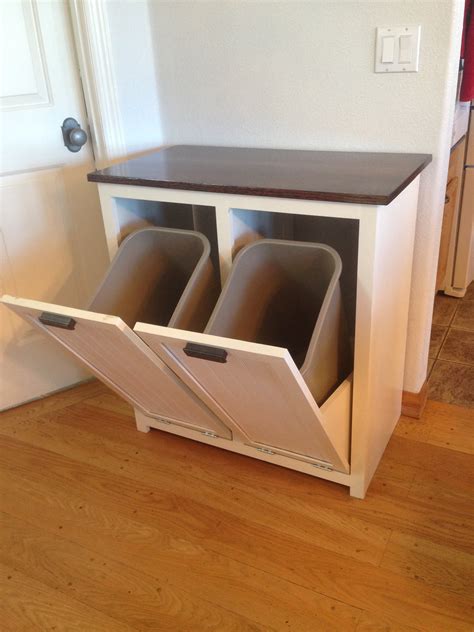A Tilt Out Garbage And Recycling Cabinet Diy