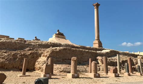 The Pompeys Pillar And The Temple Of Serapeum Alexandria Egypt Flickr