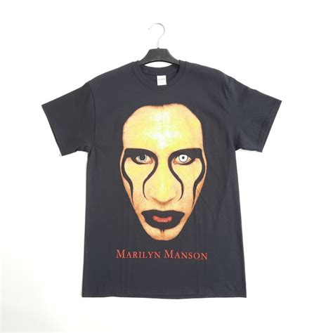marilyn manson t shirt sex is dead potrait logo nouveau officiel homme noir satisfaction