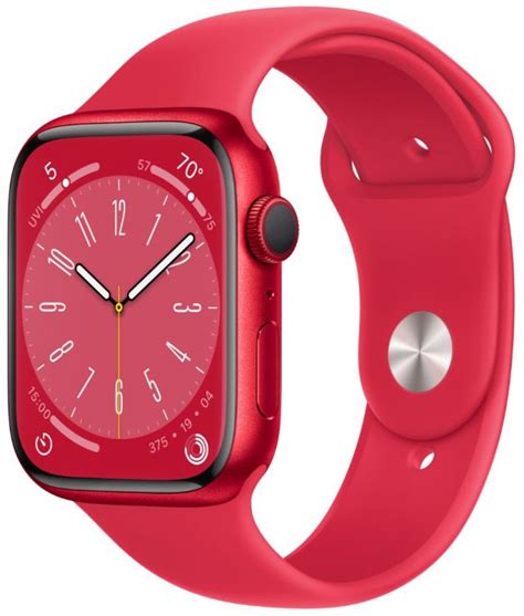 apple watch series 8 gps 41mm product red aluminium case with product red sport band regular