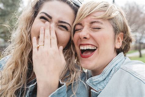 Two Female Friends Laughing By Stocksy Contributor Chelsea Victoria