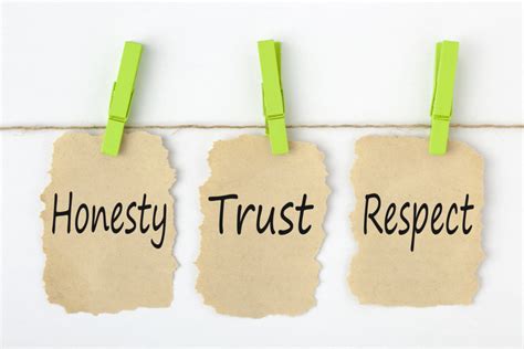 Honesty Trust Respect Concept Glenngroup